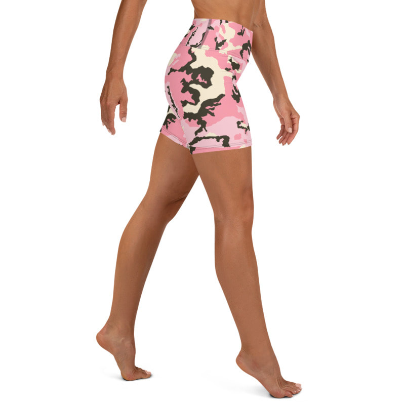 Pink Camo Yoga Shorts From Bibs2Bags