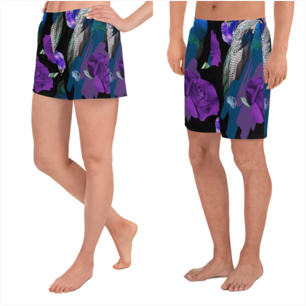 Black Peacock Athletic Shorts From Bibs2Bags
