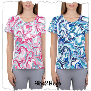 The Swirl Collection - Women's Athletic T-Shirt From Bibs2Bags