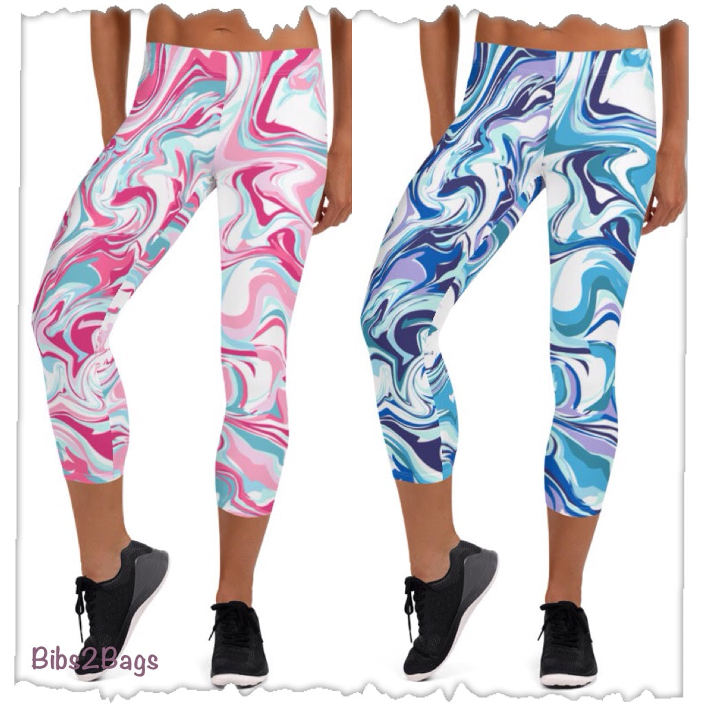 The Swirl Collection - Capri Leggings From Bibs2Bags