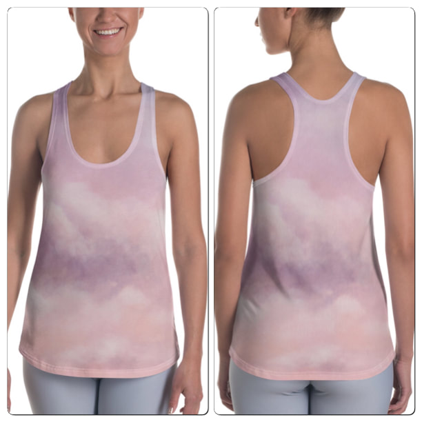 Pink Clouds Racerback Tank From Bibs2Bags