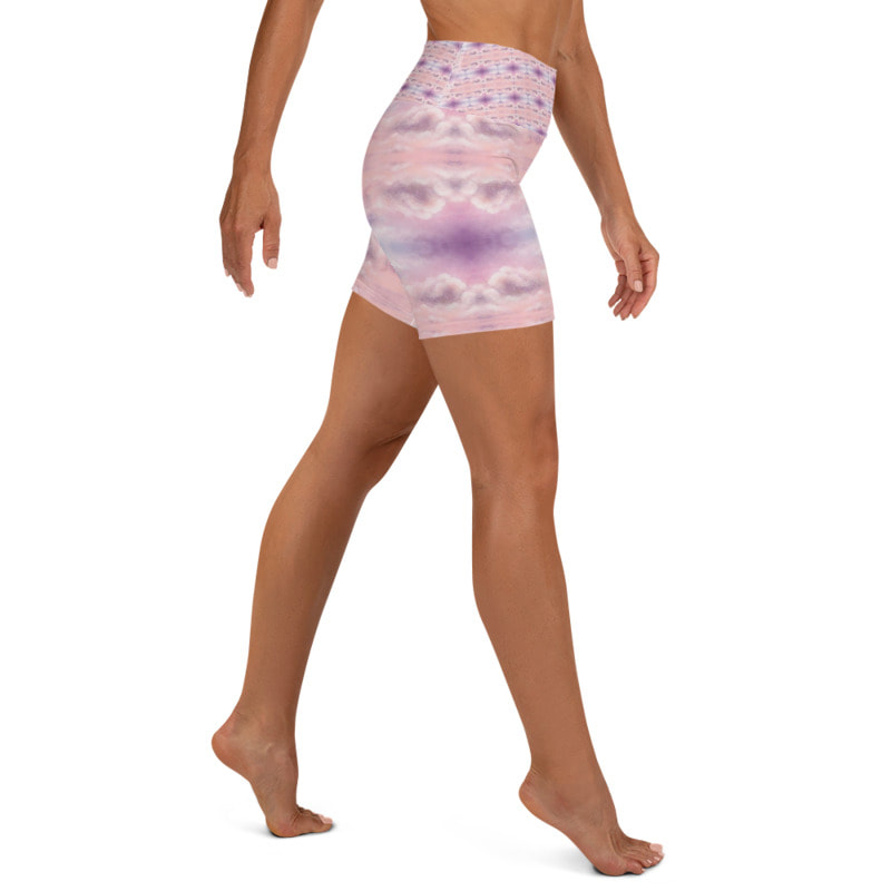 Pink Tie Dye Yoga Shorts From Bibs2Bags