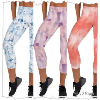 The Swirl Collection - Capri Leggings From Bibs2Bags