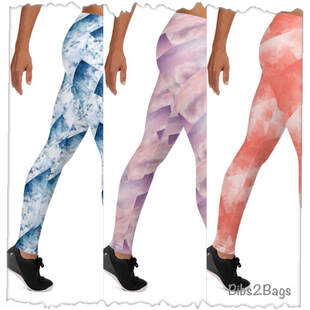 The Swirl Collection - Full Length Leggings From Bibs2Bags