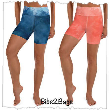 The Swirl Collection - Yoga Shorts From Bibs2Bags