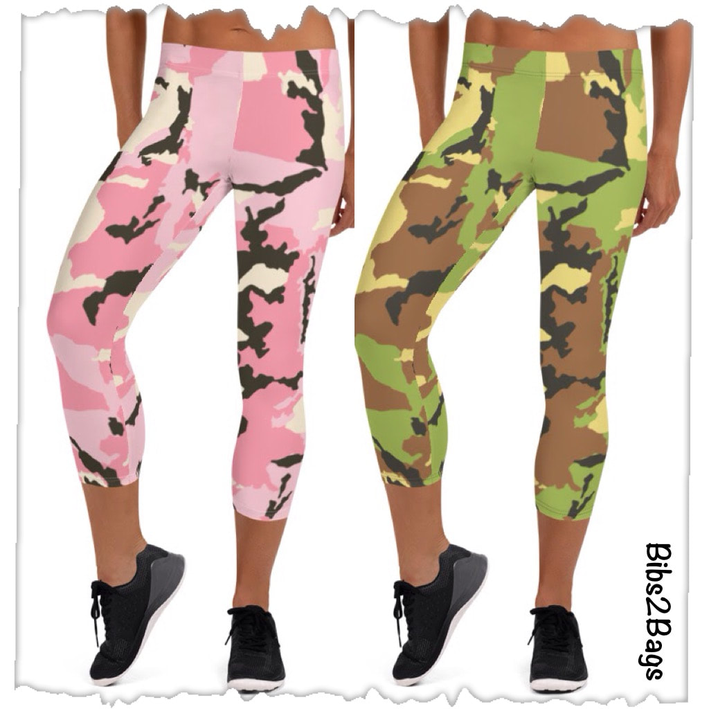 The Camo Collection - Capri Leggings From Bibs2Bags