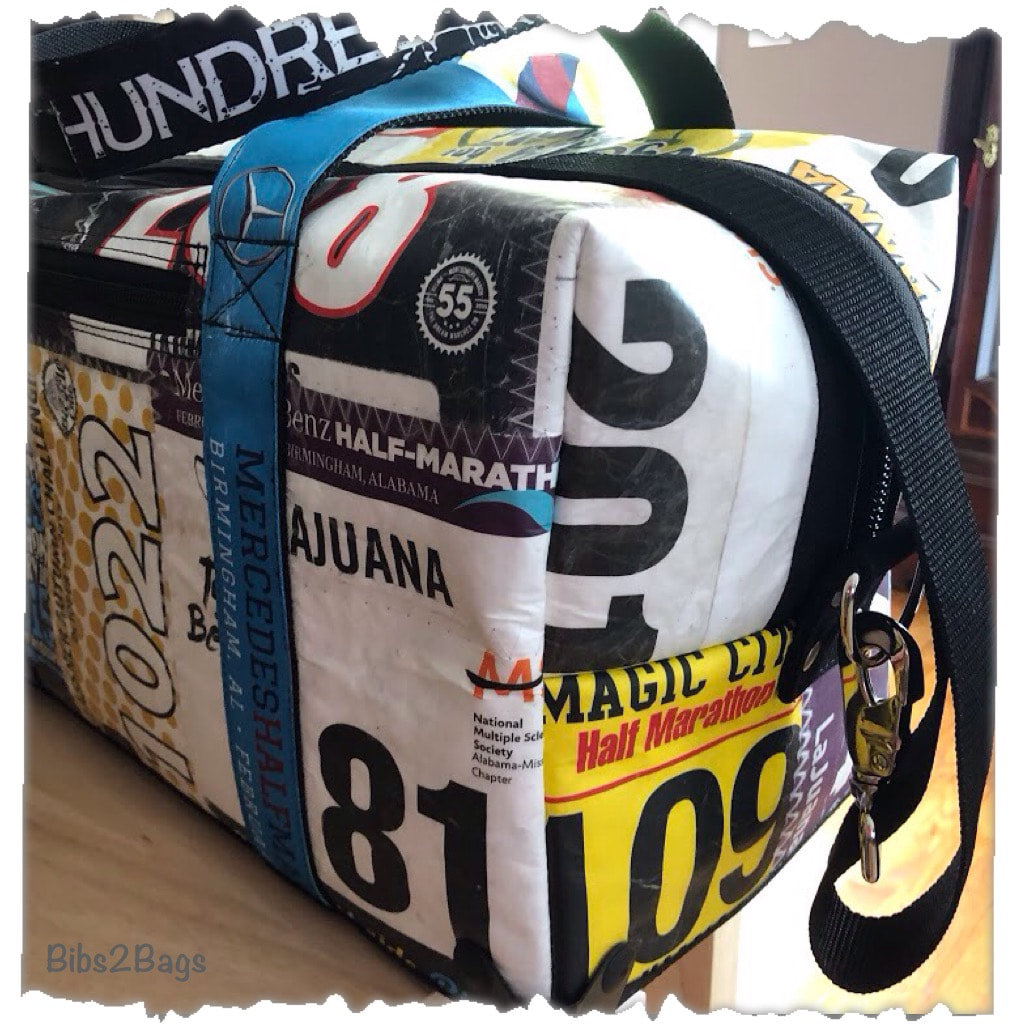 Large Race Bib Tote Bag; Great Gift for Runners Personalized Bag; With Zipper; Great Travel Bag; Sports Bag; Overnight Bag
