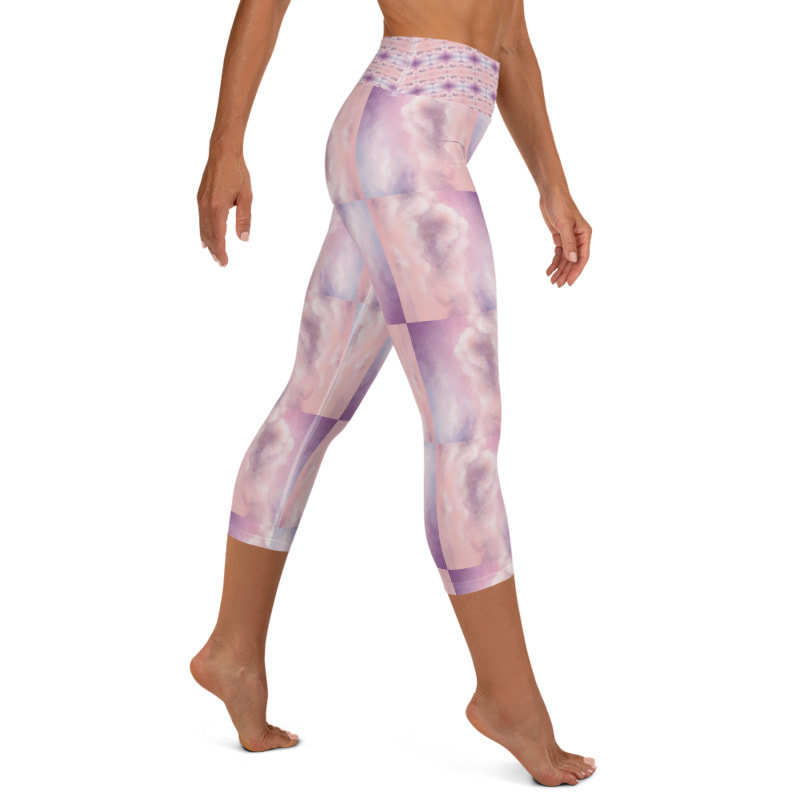 Pink Tie Dye Yoga Capri Leggings From Bibs2Bags